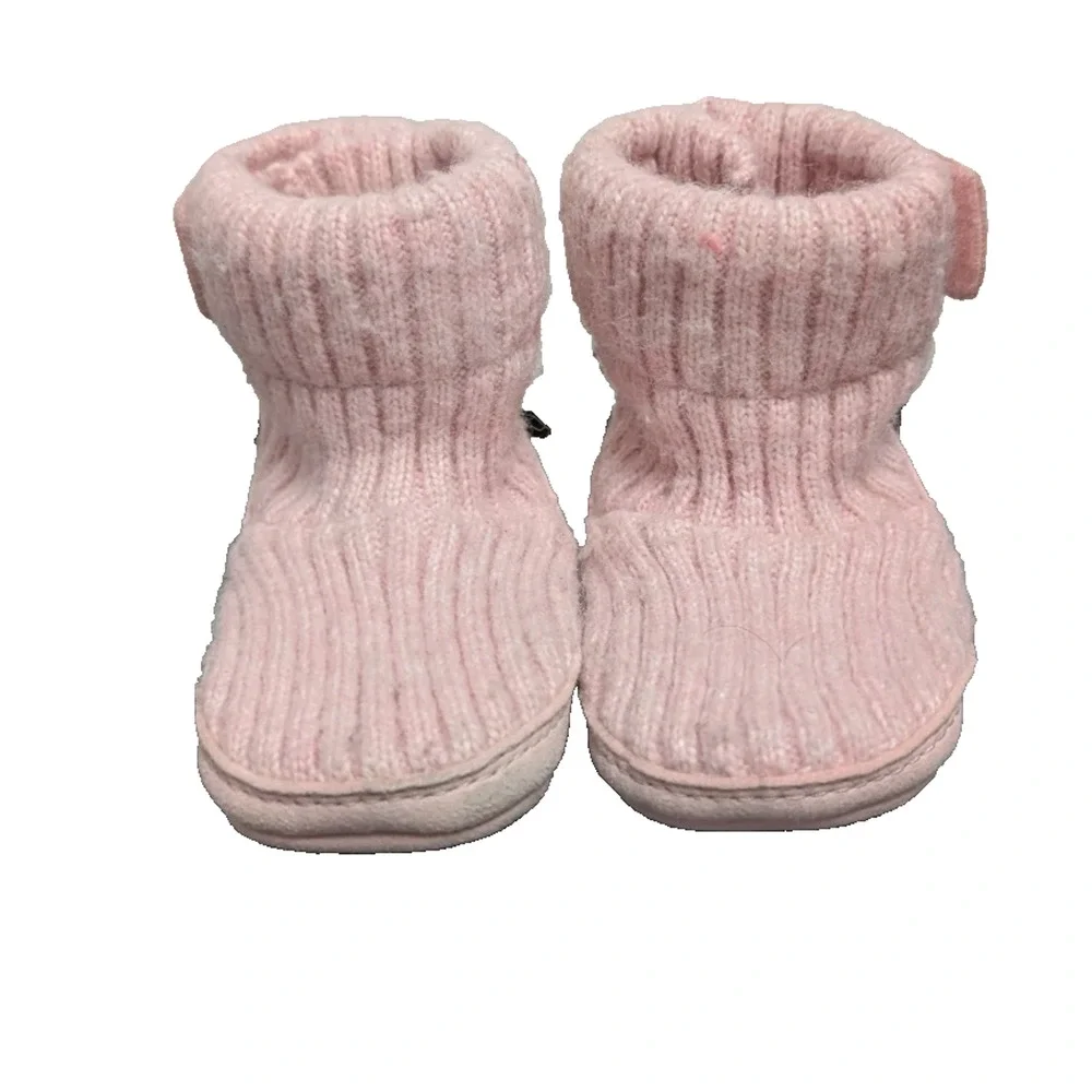 Ugg Skylar Slippers Baby Girl 0/1 Pink Knit Soft Shoe Cozy Bootie Boots Light